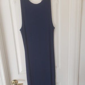 Chico's Traveler's Sleeveless Navy Dress